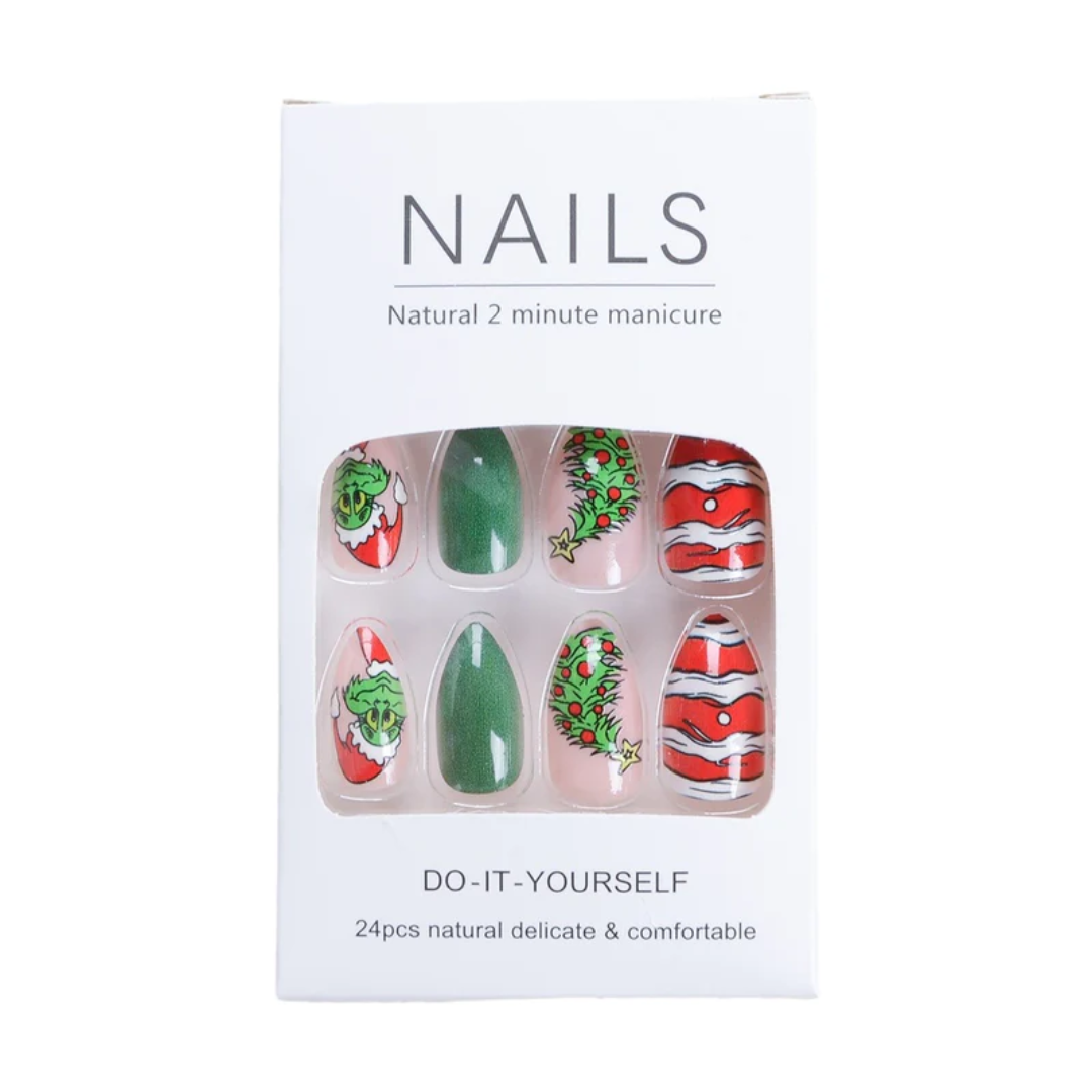 24PCS Christmas Press On Nails SB3817