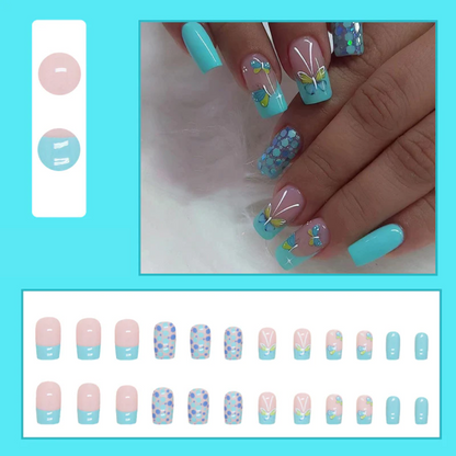 24PCS Press On Nails SB3898