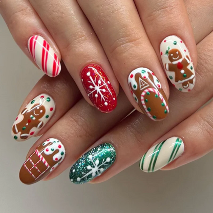 24PCS Christmas Press On Nails SB3825