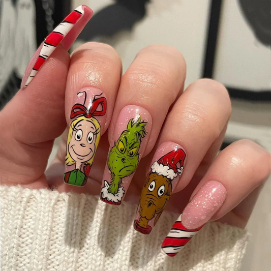 24PCS Christmas Press On Nails SB3834