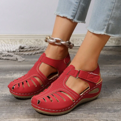 Airfleek Arch Support Wide Toe Box Closed Toe Sandals