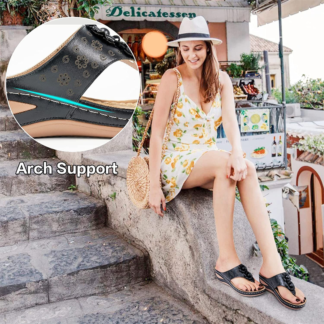 Lismali Comfortable Flip Flops With Arch Support