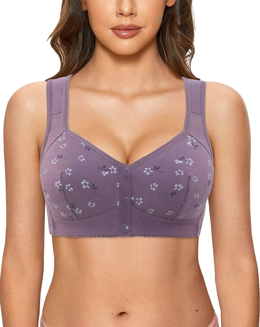 Comfortable Front Button Daisy Bra