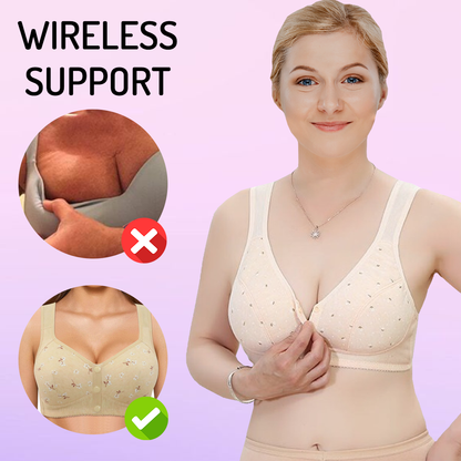 Daisy Bra - Comfortable Wireless Front Button Bras Plus Size For Women