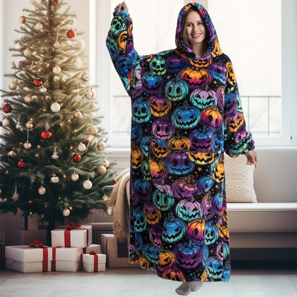 Lismali Family Blanket Hoodie - Cute and Funny Patterns Oversized Hooded Blanket For Adults Kids