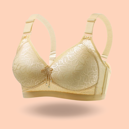 Lismali Leaf Lace No Steel Ring Comfortable Minimizer Bras