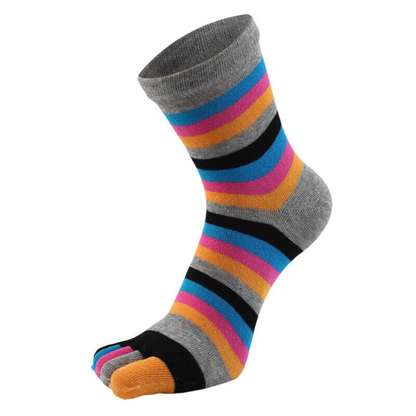 Cotton Rainbow Colorful Breathable Casual Ankle Toe Socks