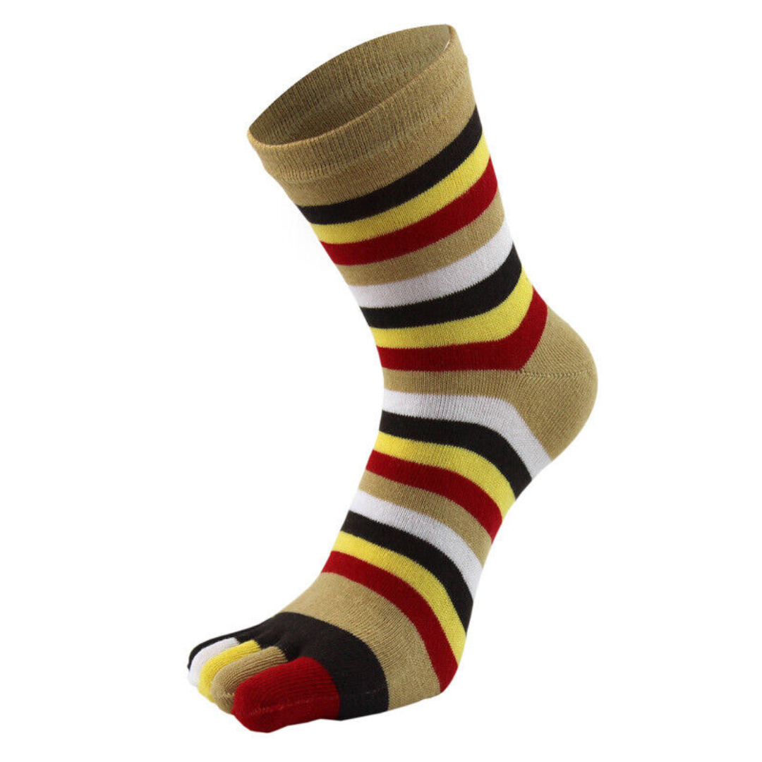 Cotton Rainbow Colorful Breathable Casual Ankle Toe Socks
