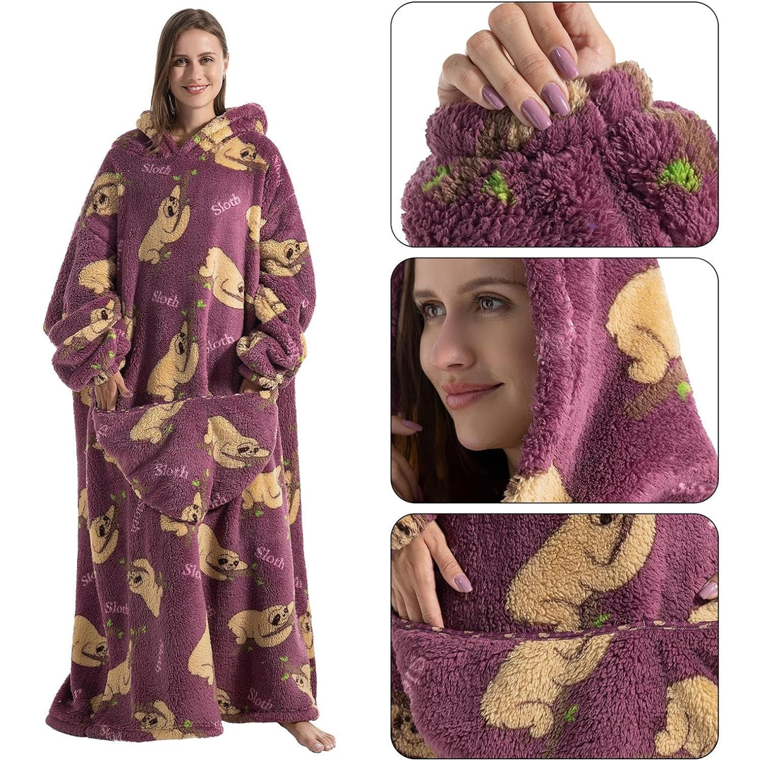 Lismali Soft Warm Adults Blanket Hoodie