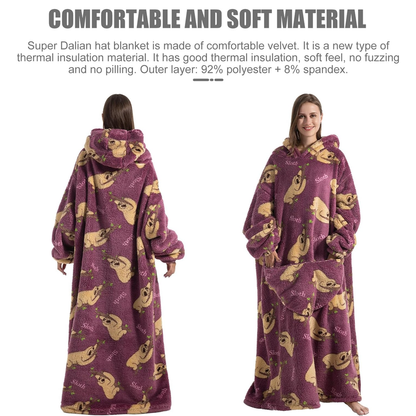 Lismali Soft Warm Adults Blanket Hoodie