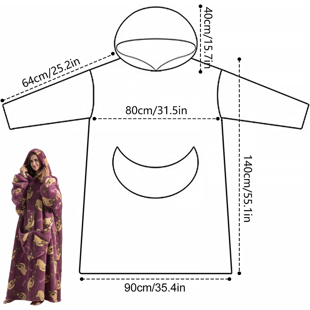 Lismali Soft Warm Adults Blanket Hoodie