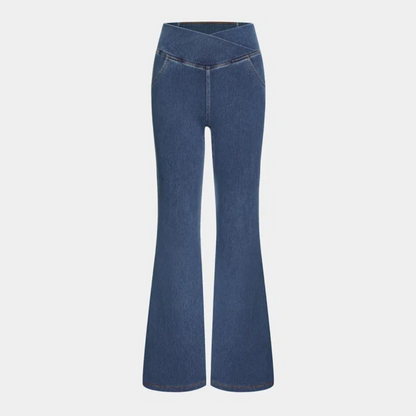 High Waisted Stretchy Flared Jeans