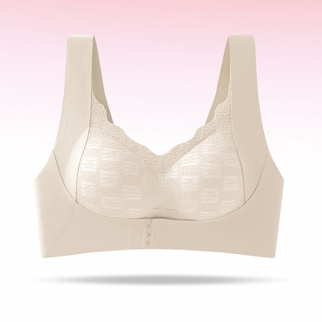 Lismali Ultra Thin Molded Cup Front Buckle Seamless Bra