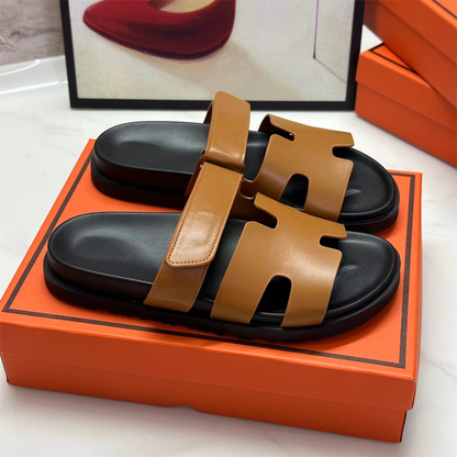 Lismali Uniqcomfy Strappy Wide Size Flats Slide Sandals