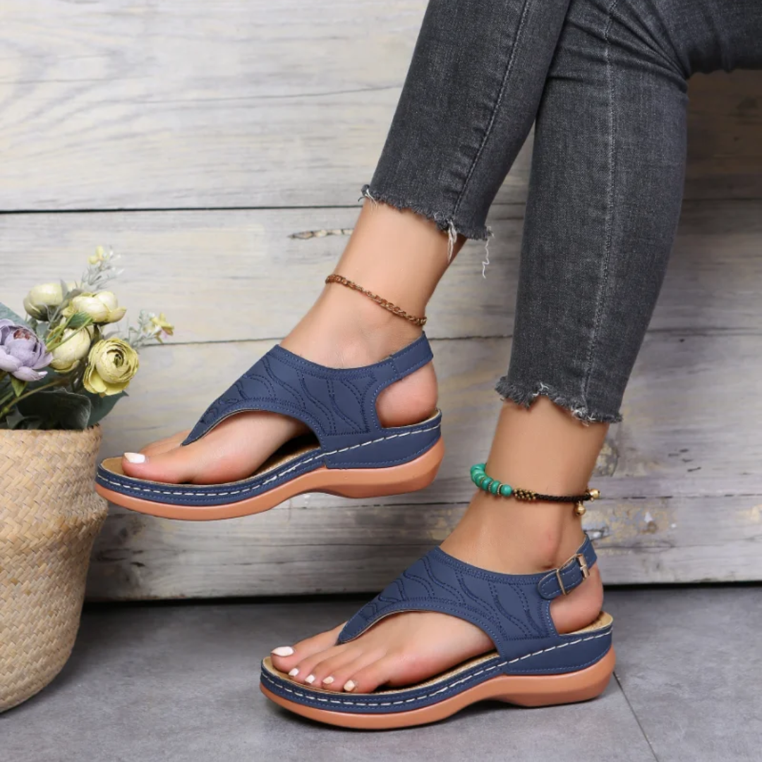 Lismali Uniqcloud Arch Support Wide Toe Box Clip Toe Sandals