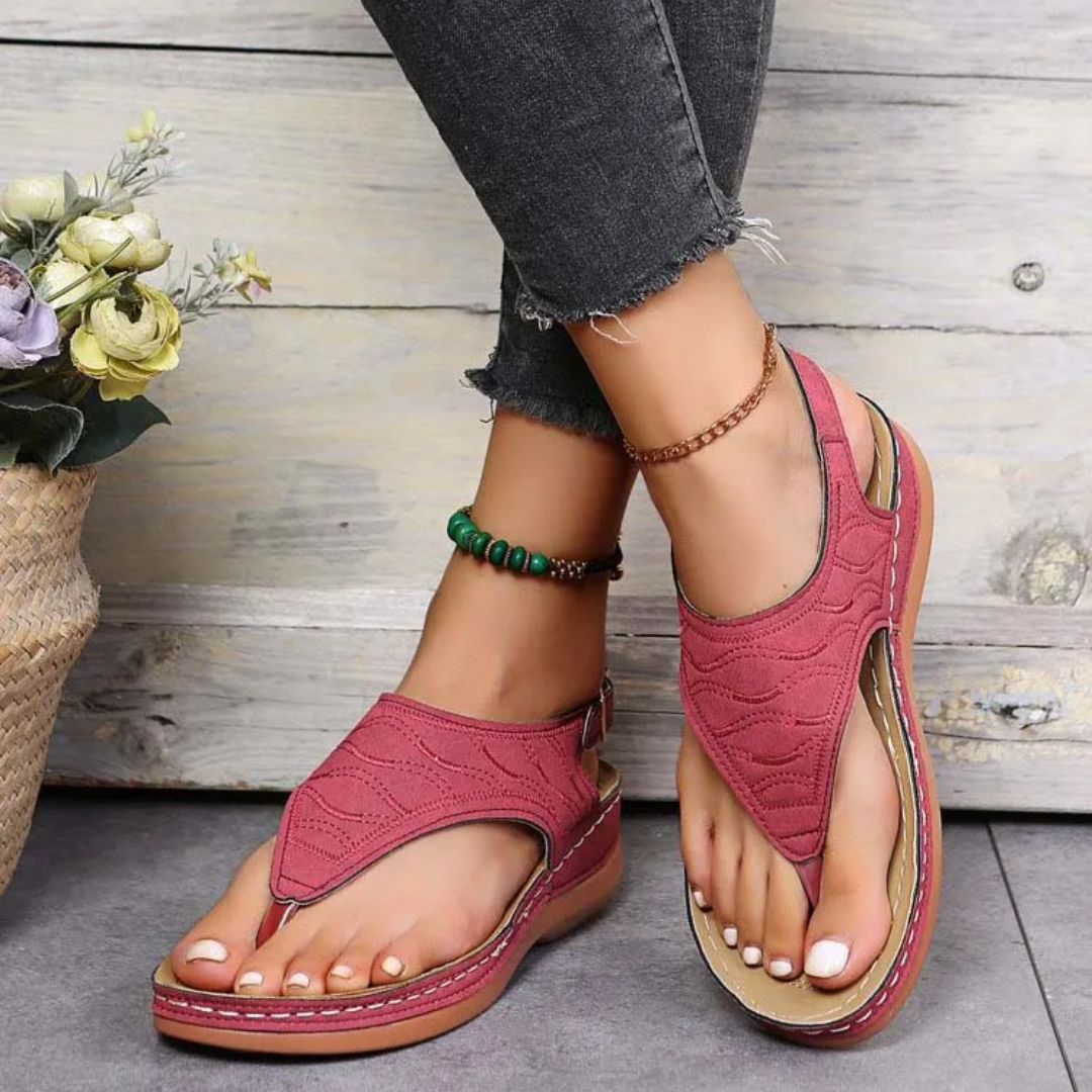 Lismali Uniqcloud Arch Support Wide Toe Box Clip Toe Sandals
