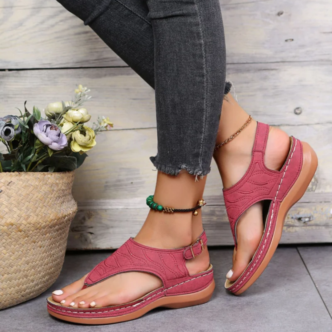 Lismali Uniqcloud Arch Support Wide Toe Box Clip Toe Sandals