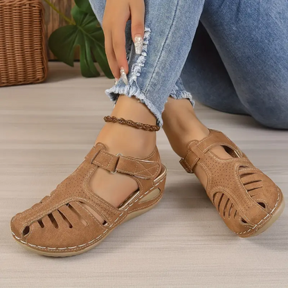 Airfleek Closed Toe Sandals For Standing All Day With Arch Support