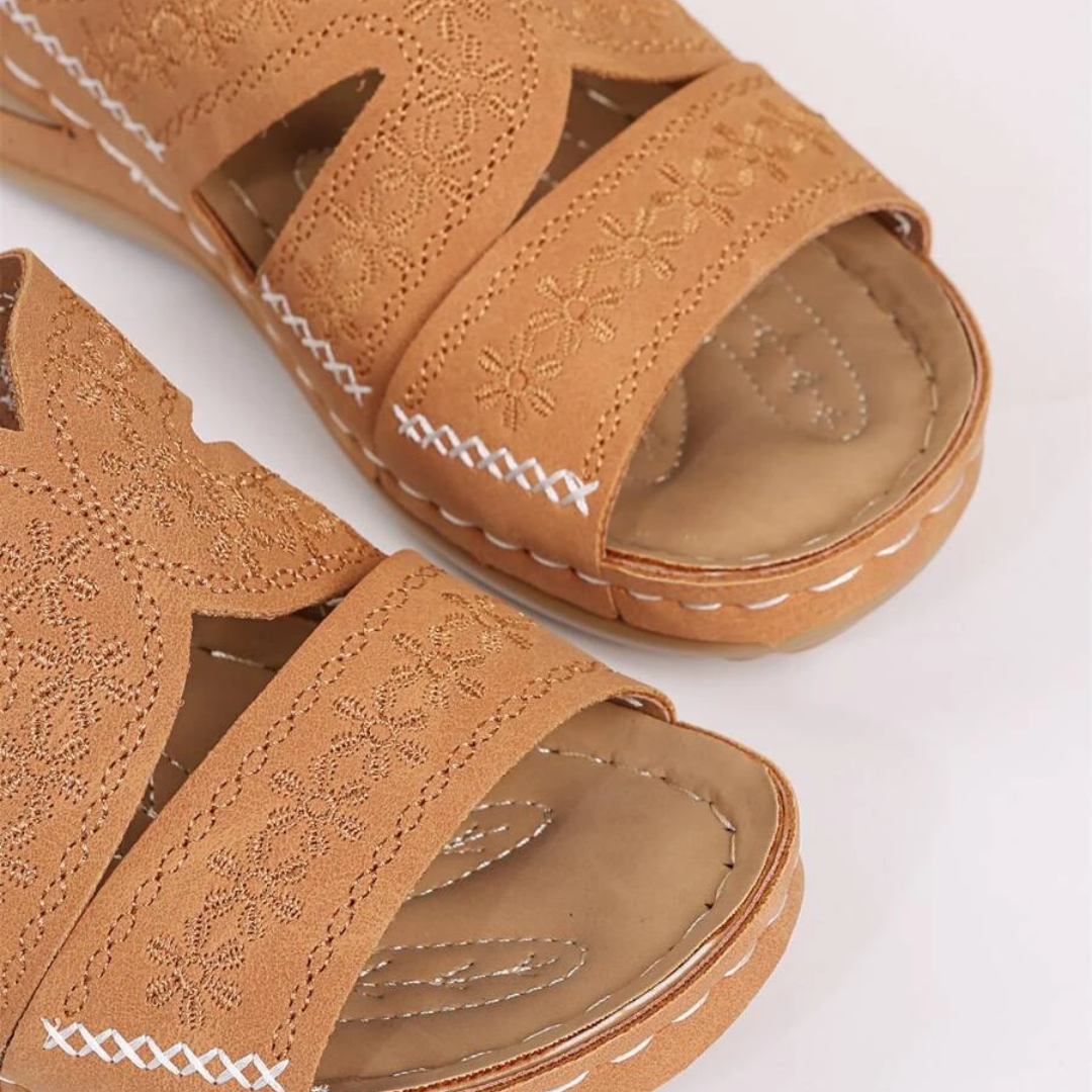 Blisscomfy Arch Support Wide Toe Box Open Toe Sandals