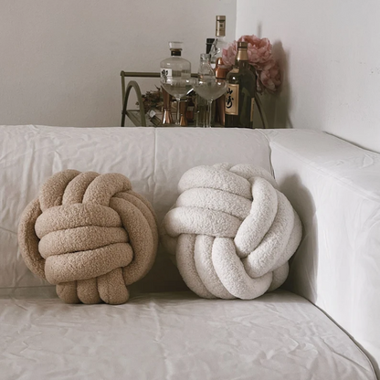 Soft Knotted Decorative Pillow