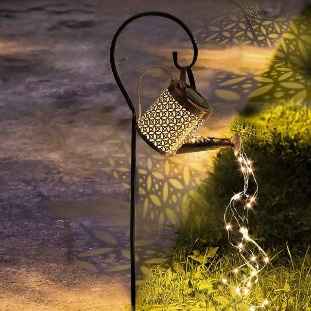 Lismali Home and Decor Solar Powered Garden Lights Watering Can Fairy Lights For Outdoor Decorative Lawn Yard