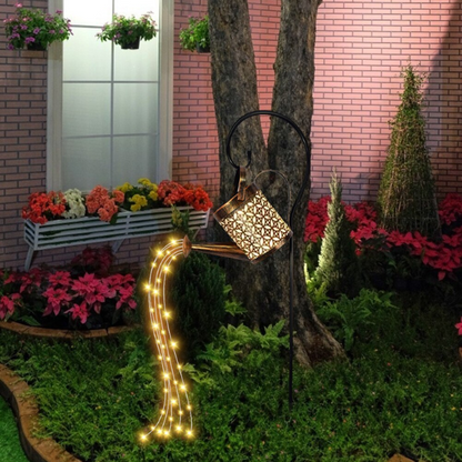 Lismali Home and Decor Solar Powered Garden Lights Watering Can Fairy Lights For Outdoor Decorative Lawn Yard