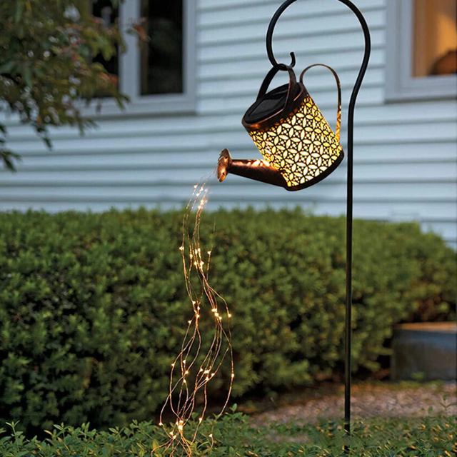 Lismali Home and Decor Solar Powered Garden Lights Watering Can Fairy Lights For Outdoor Decorative Lawn Yard