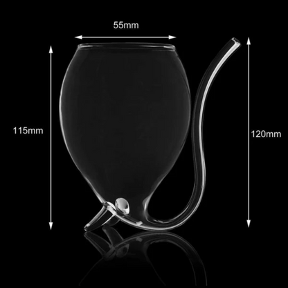 Lismali Home and Decor Straw Glasses Transparent Cat Tail Cocktail Glasses