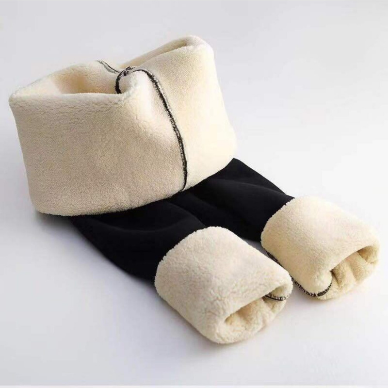 Winter Warmest Legging High Waist Stretchy Fleece Pants - Cat Pattern