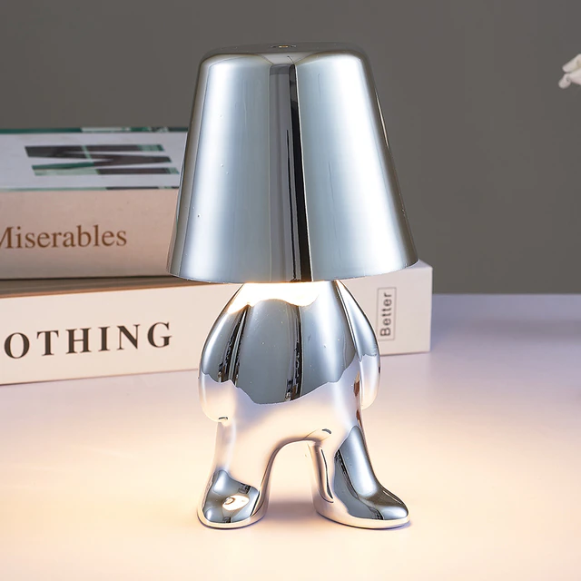 Lismali Home and Decor Thinker Table Lamp Collection - Touch Dimmable Wireless Led Night Light