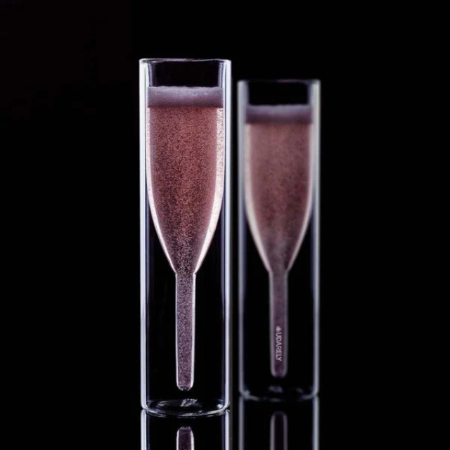 Lismali Home and Decor Aquamarine Flutes Glasses Transparent Tulip Cocktail Glasses