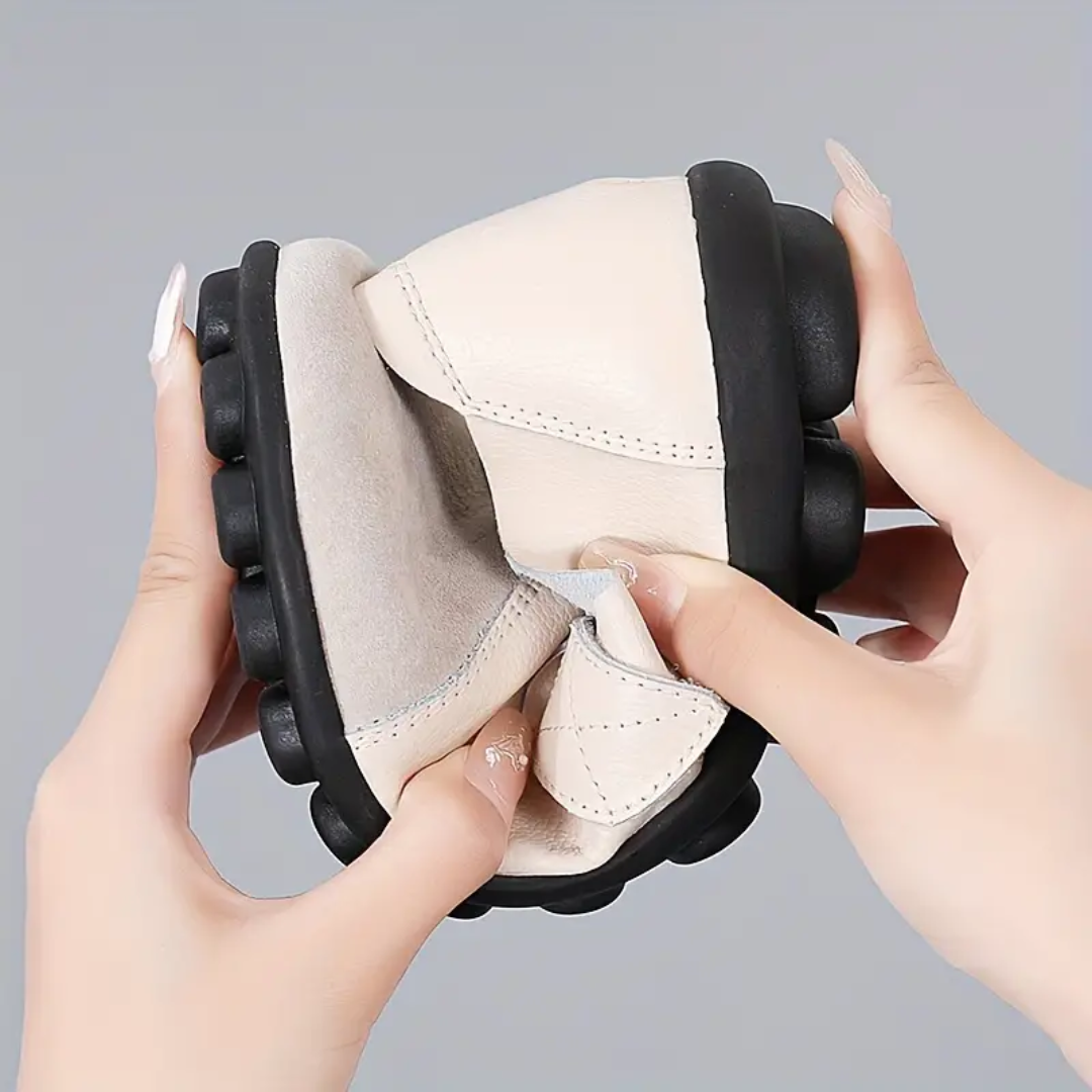 Lismali Uniqcomfy Wide Toe Box & Wide Size Leather Moccasin - Basic Colors