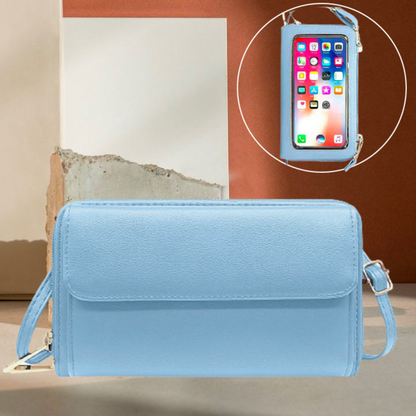 Waterproof Leather Phone Bag With Touch Screen Function