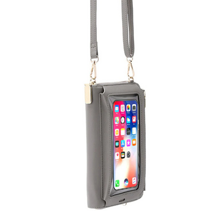 Waterproof Leather Phone Bag With Touch Screen Function