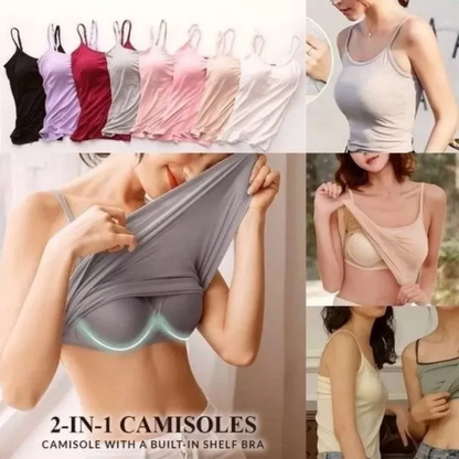 Tank Top Loose-fitting with Built in Bra Camisole