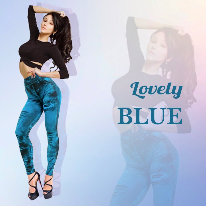 Fit Skinny High Waist Stretch Plus-Size Denim Jeans Leggings