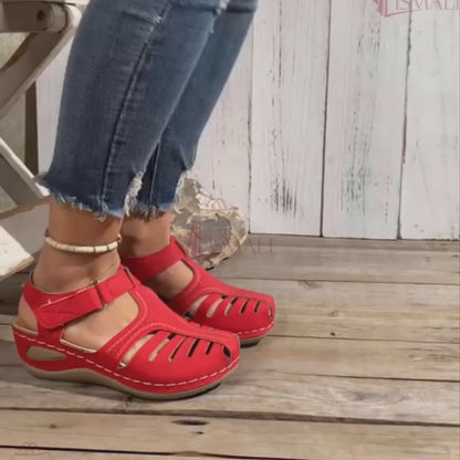 Airfleek Closed Toe Sandals For Standing All Day With Arch Support
