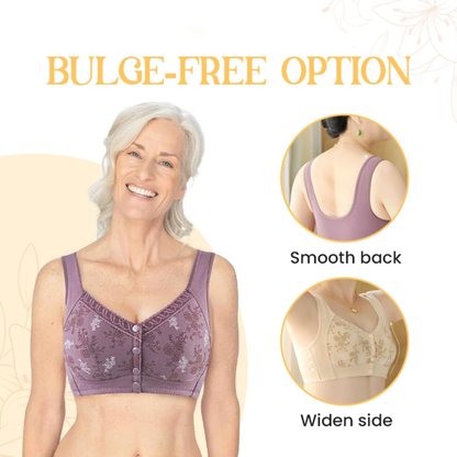 Rose Bra Wireless Front Button Bras For Seniors Plus Size For Women