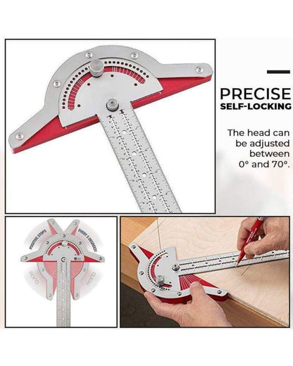 Ultra Precision Marking Ruler Square T Type Woodworking Scriber Measuring Tool