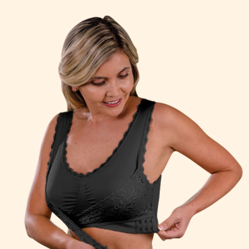 Comfy Corset Bra Kendally Bra Wireless Front Cross Bra With Removable  Padding