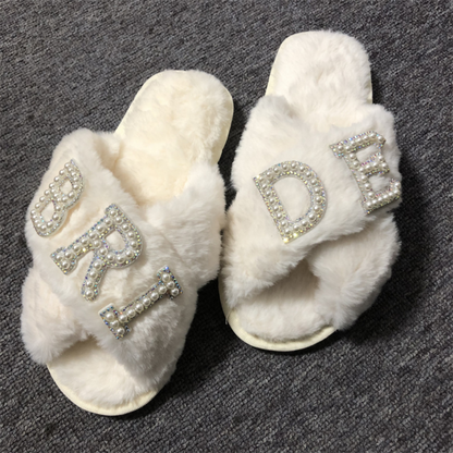 Bride-To-Be Plush Slippers